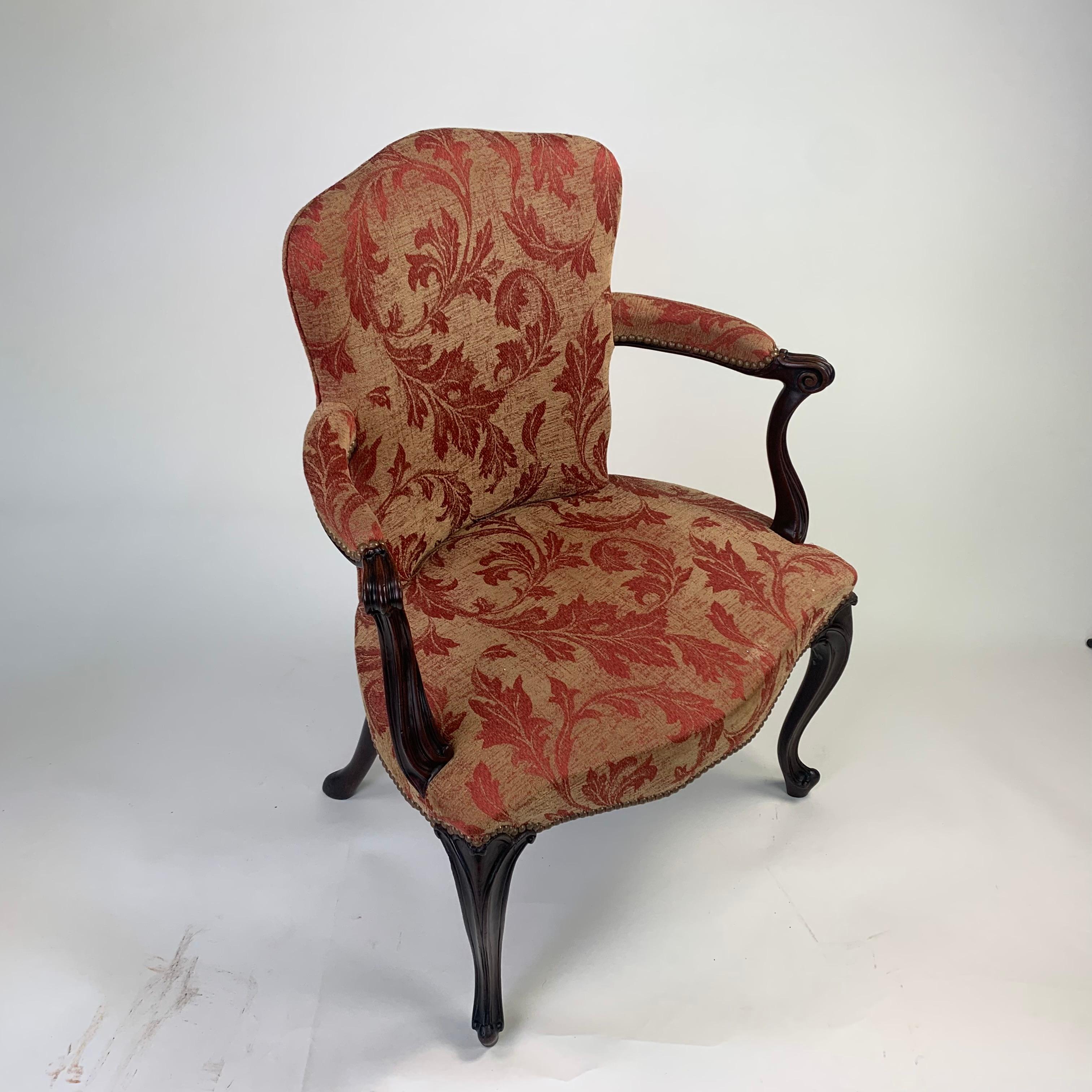 Hepplewhite Mahogany Salon Chair 5