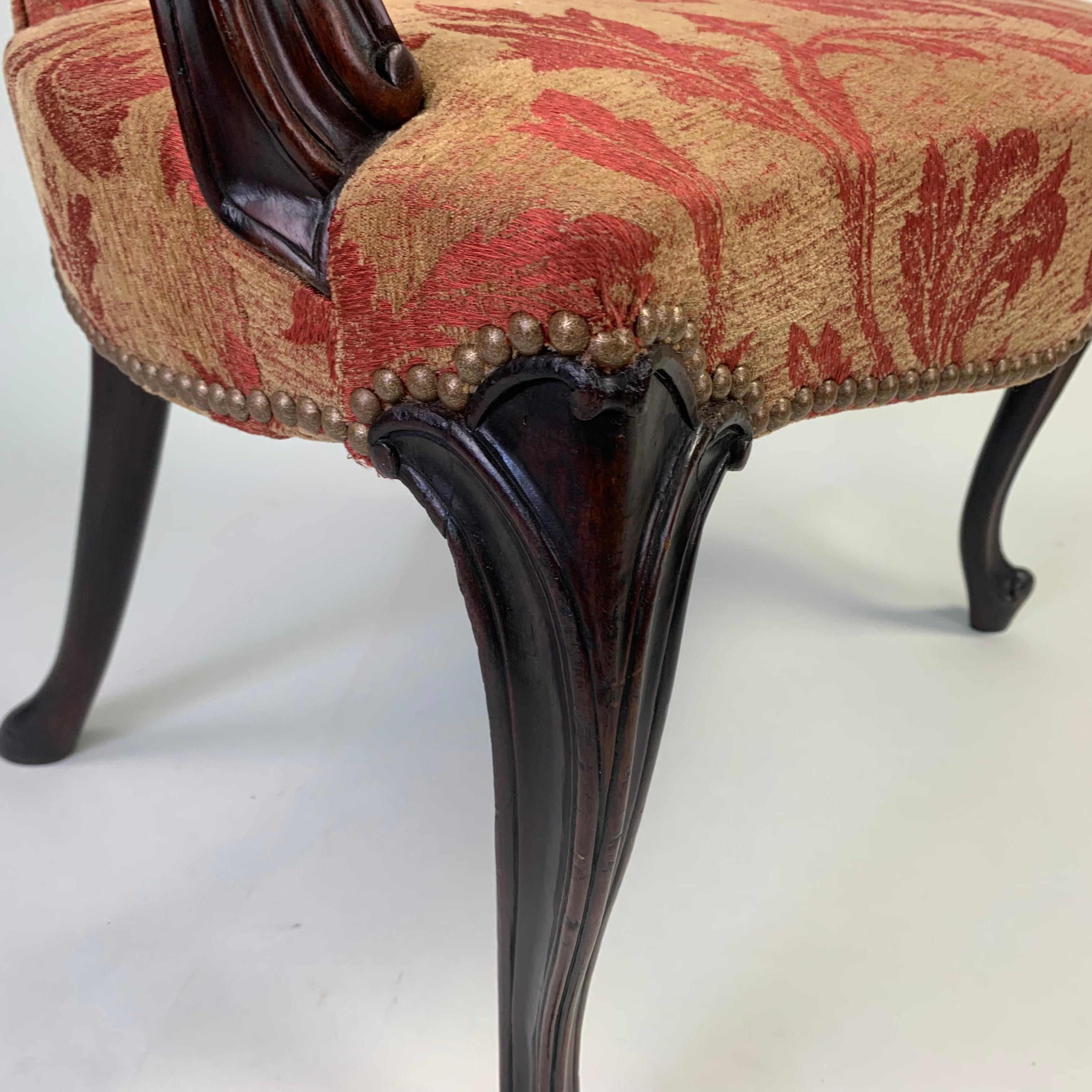 Upholstery Hepplewhite Mahogany Salon Chair