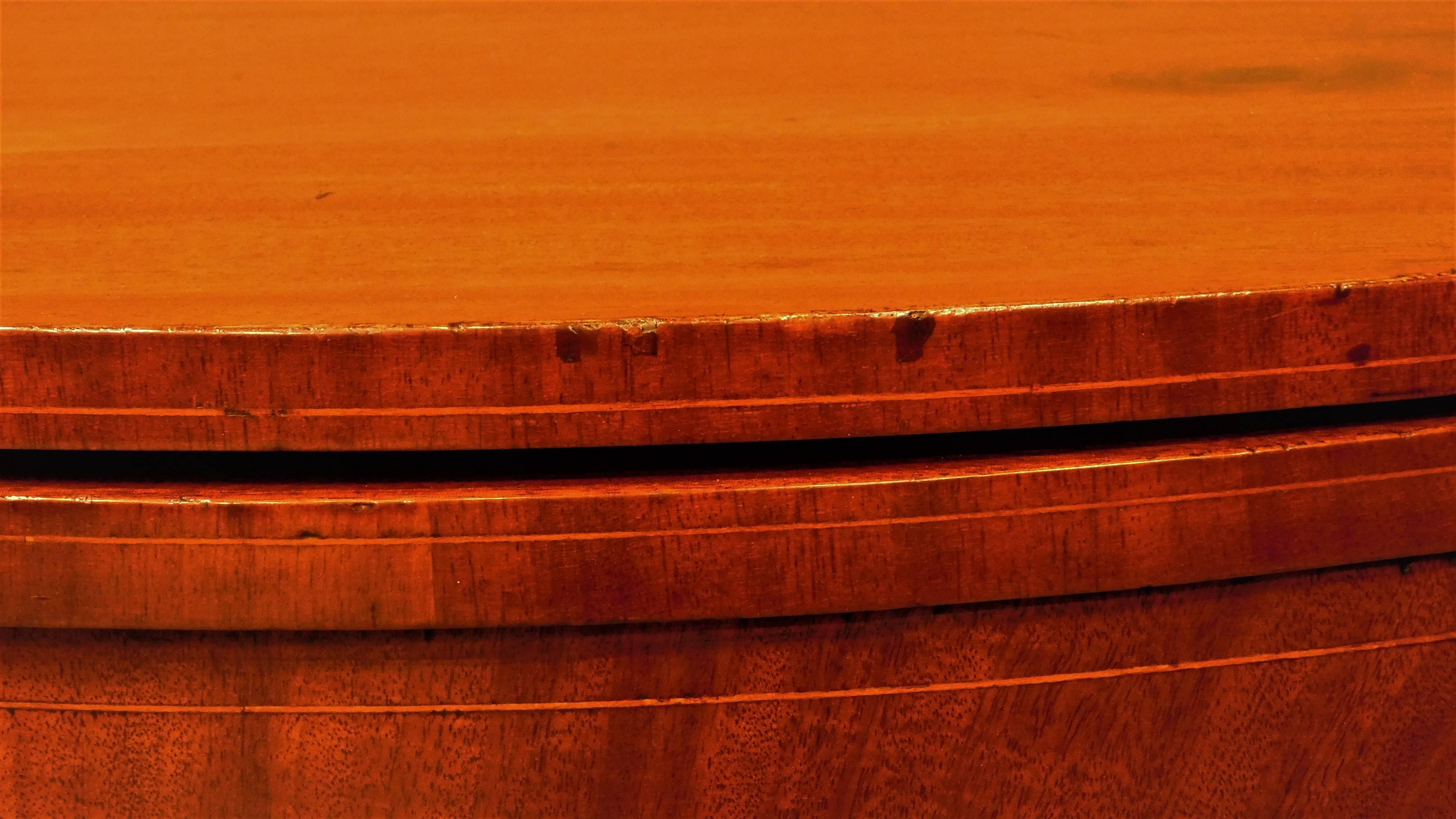 Hepplewhite Mahogany Shaped Demilune Card Table, Baltimore, circa 1795 5