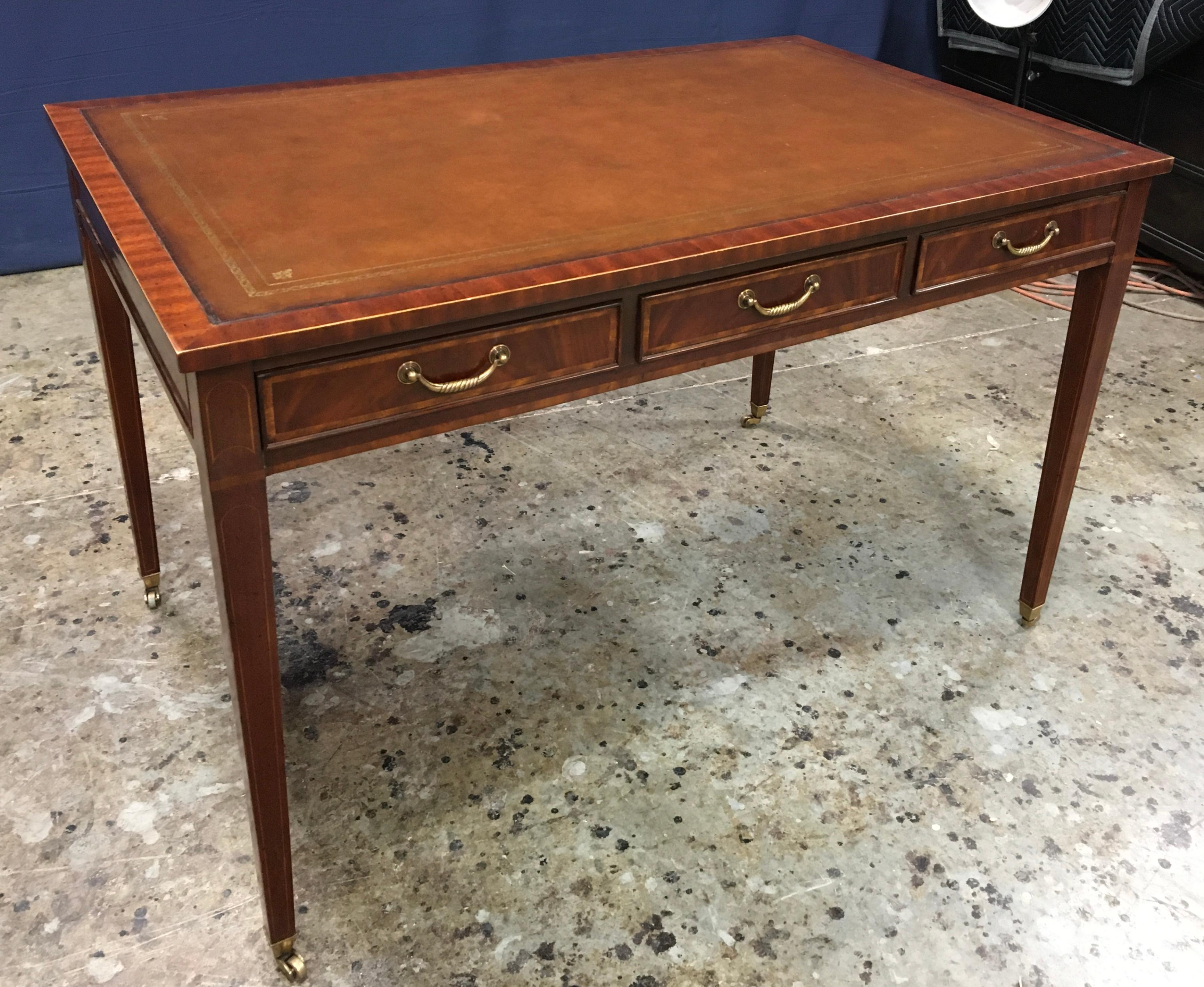 Philippine Hepplewhite Mahogany Writing Desk by Leighton Hall For Sale