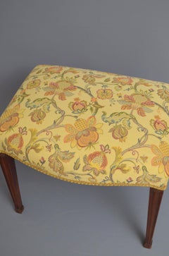 Hepplewhite Period Serpentine Stool