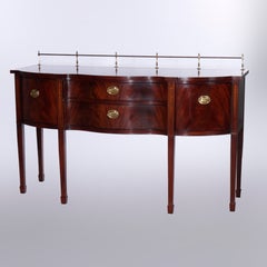 Buffet Hepplewhite en acajou incrusté de bois de satin et de flamme de Thomasville, 20ème siècle