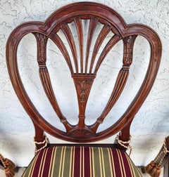 Hepplewhite Shield Back Chairs Mahogany Set of 6