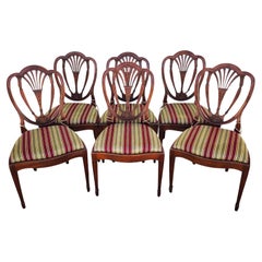 Hepplewhite Shield Back Mahogany Chairs Set of 6