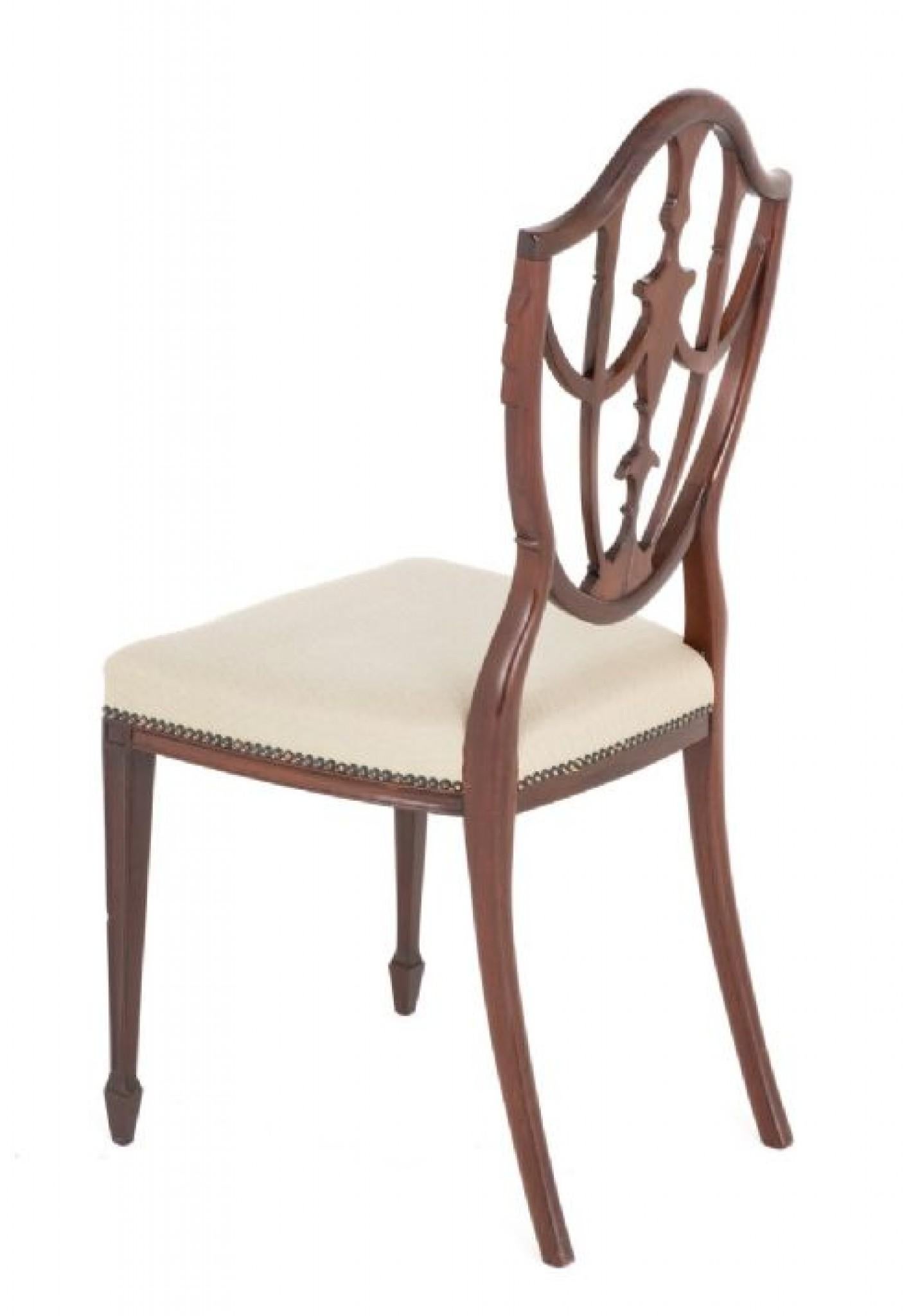 Hepplewhite Side Chair Mahogany Revival 1900 For Sale 3