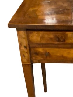 Hepplewhite Side Table with Burled Wood Top