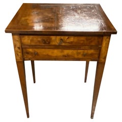 Hepplewhite Side Table with Burled Wood Top