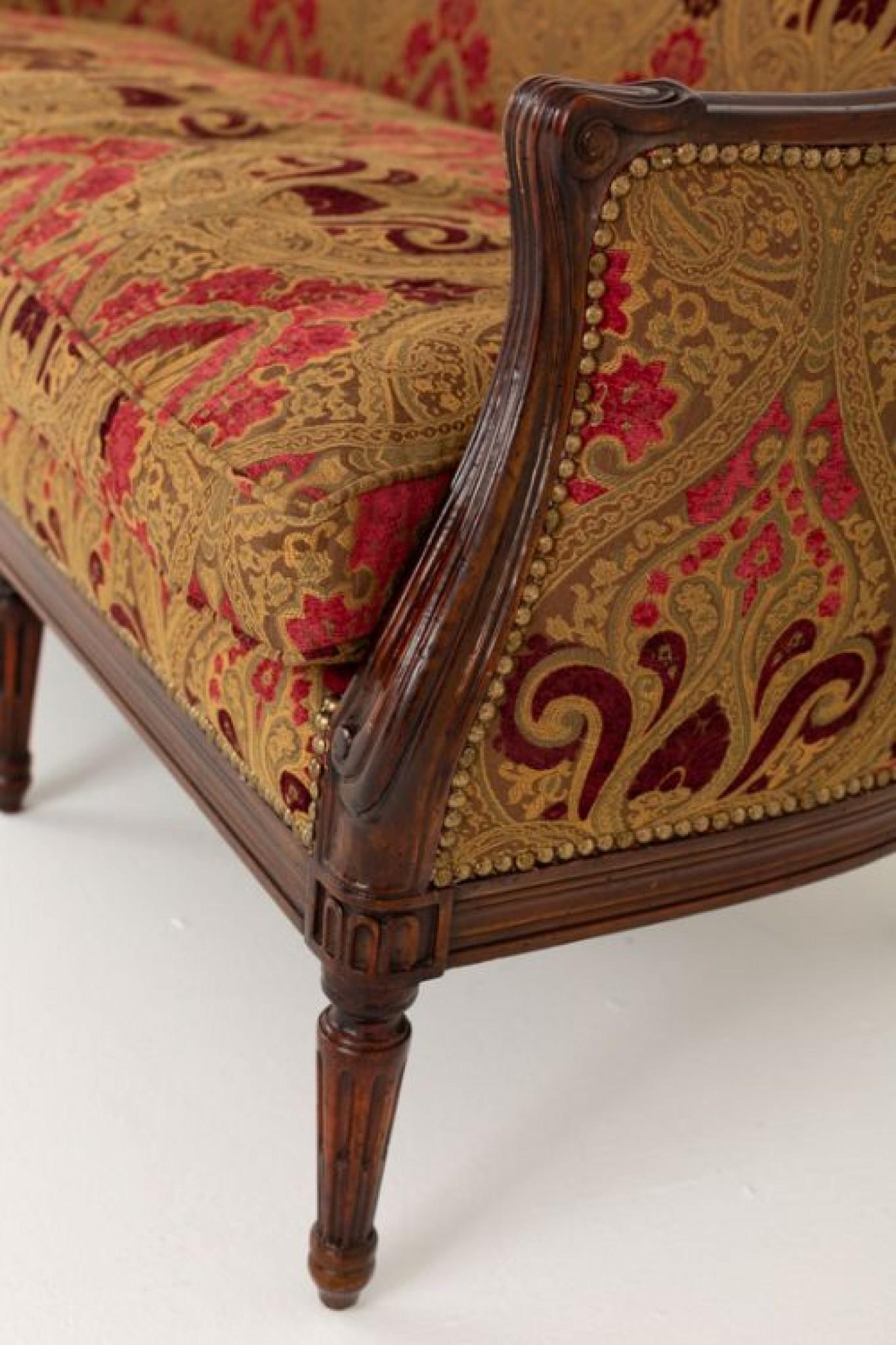 Hepplewhite Sofa Mahogany Couch Settee 1880 3