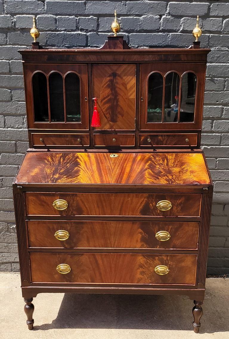 Presenting a stunning Hepplewhite style apprentice miniature secretary chest.

Made in England circa 1900-10 this piece is a miniature of much larger pieces in the same style.

Based upon the style, design and hardware it a reproduction of a