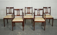 HEPPLEWHITE Style BEVAN FUNNELL-Set aus 5 Esszimmerstühlen, DIE SIND UPHOLSTERED SEATS