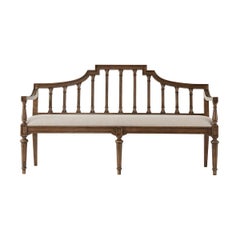 Banco tallado estilo Hepplewhite