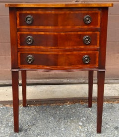 Hepplewhite Style Crossbanded Inlaid Mahogany Work Table