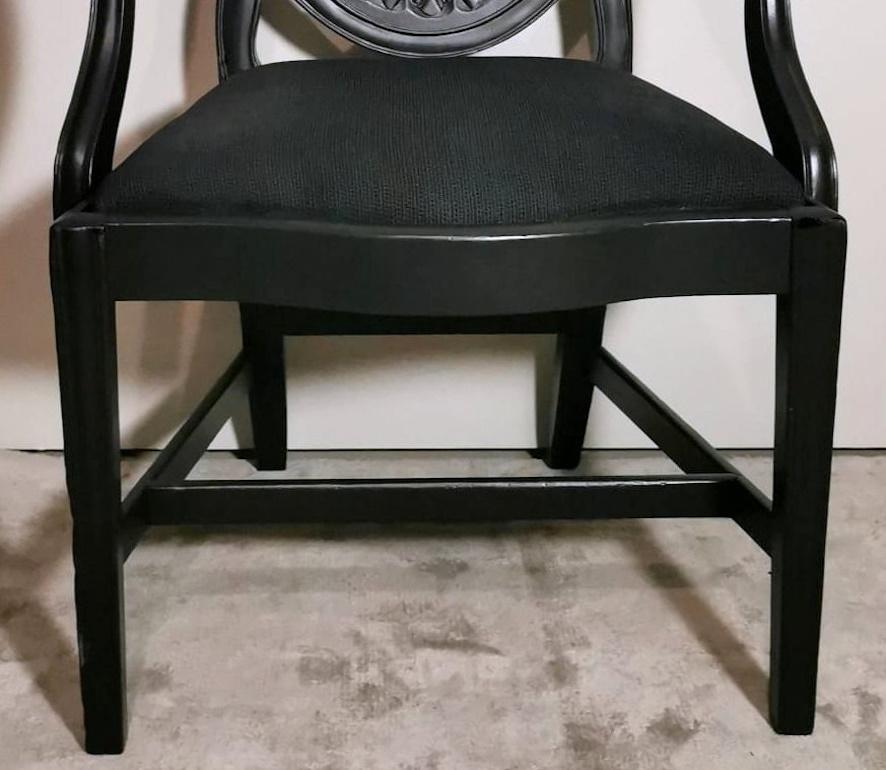 Hepplewhite Style English King chair (Antique Master)  For Sale 7