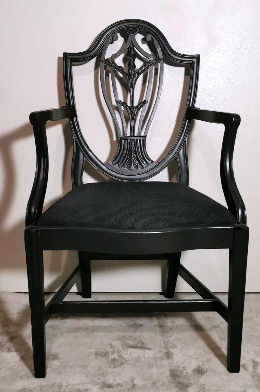 19th Century Hepplewhite Style English King chair (Antique Master)  For Sale