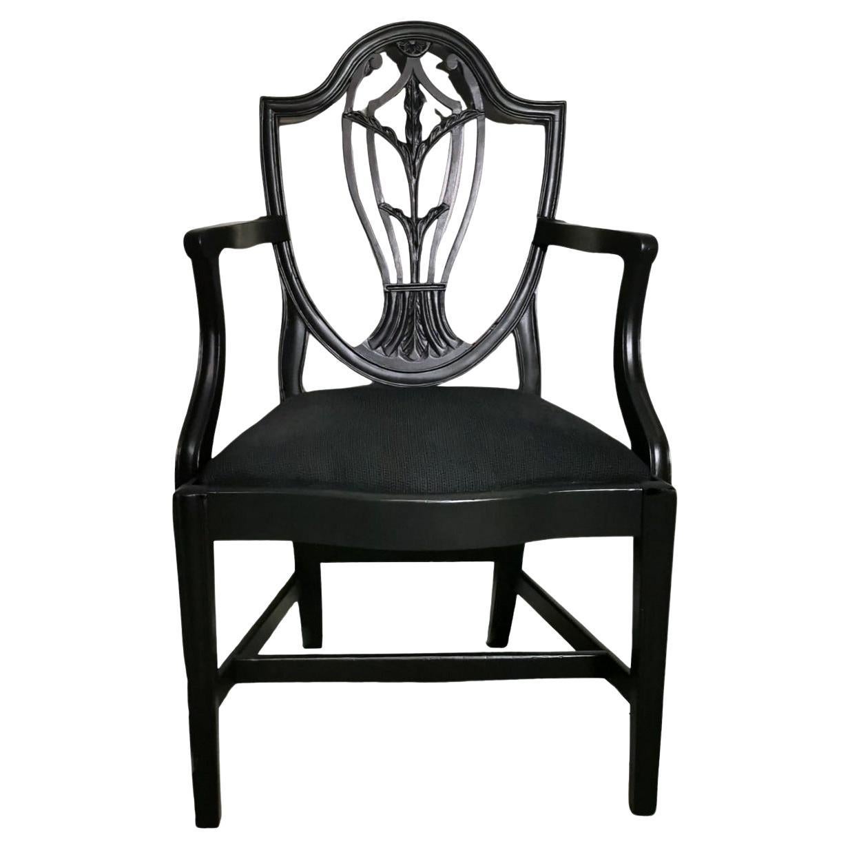 Hepplewhite Style English King chair (Antique Master)  For Sale