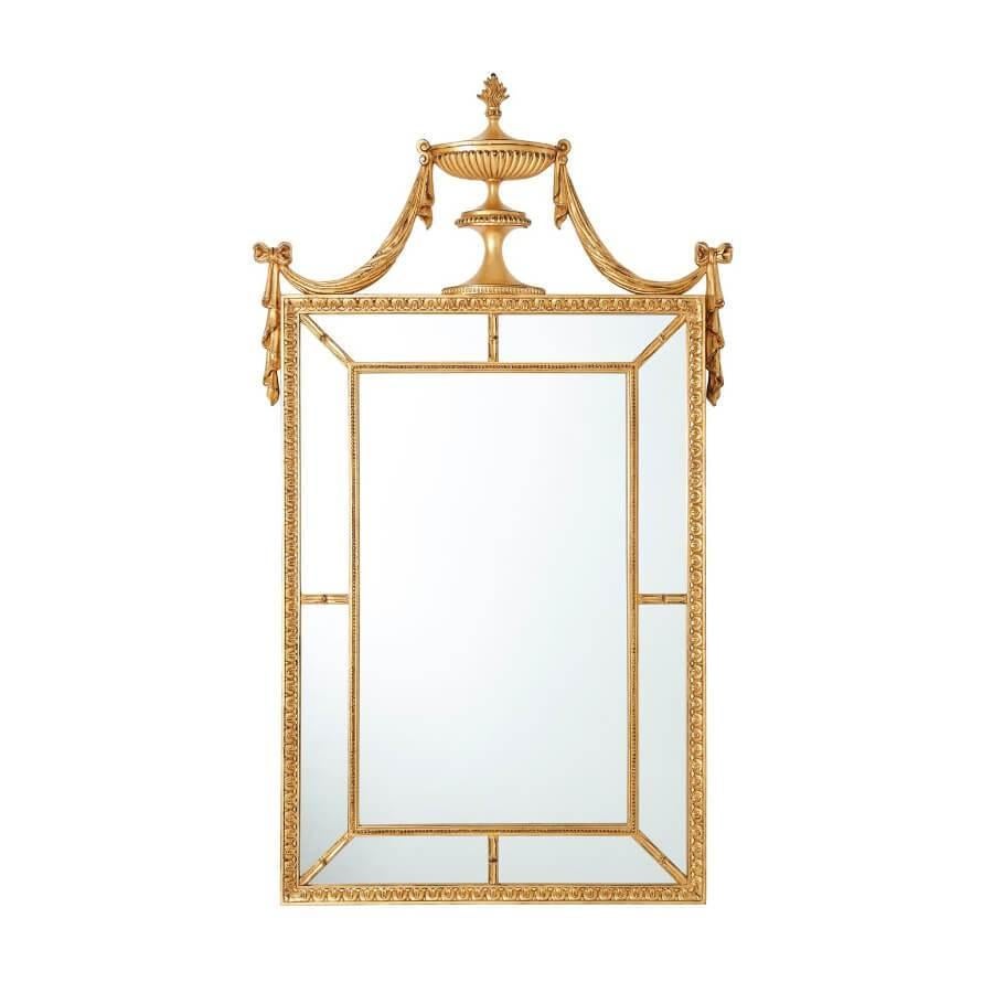 Contemporary Hepplewhite Style Gilt Pier Mirror