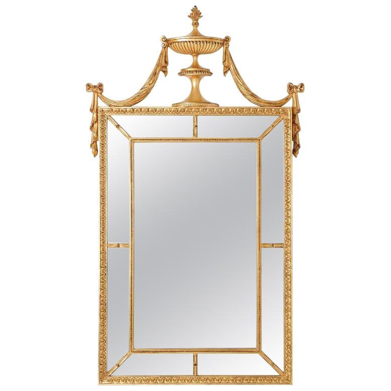 Hepplewhite Style Gilt Pier Mirror