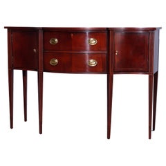 Hepplewhite Style Hickory Chair Inlaid Mahogany Silver Server Sideboard 20th C