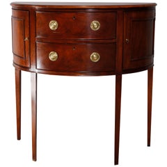 Table console Hepplewhite Style Charleston historique pour Baker Demilune