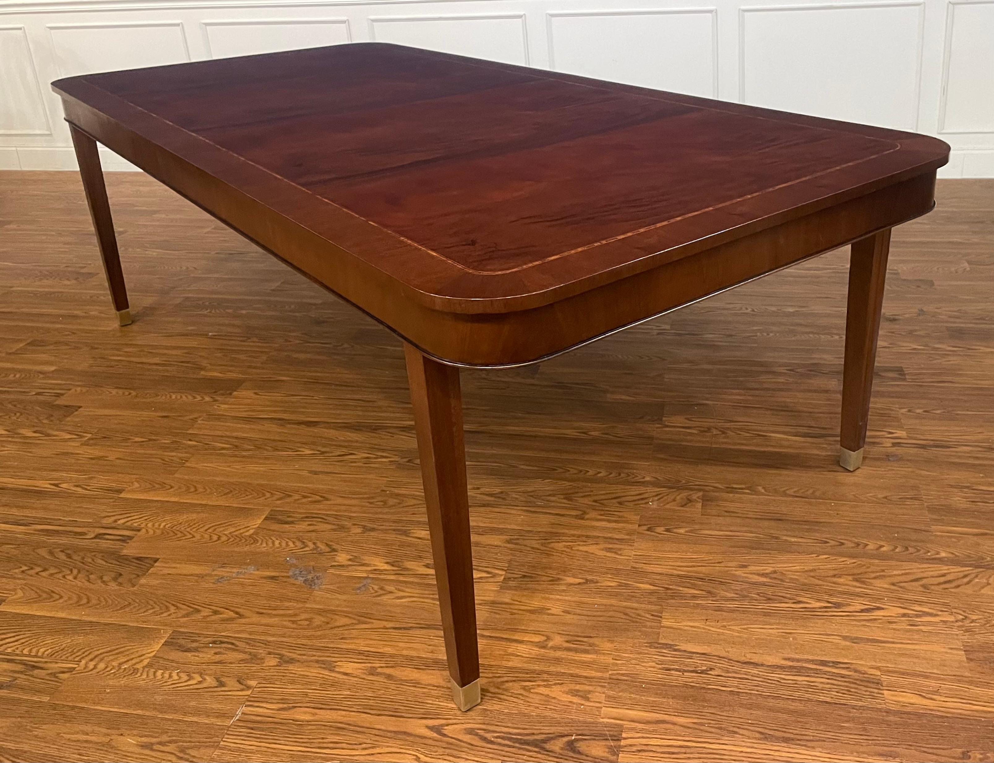 Hepplewhite Style Mahogany Four Leg Dining Table - Made-To-Order  For Sale 5
