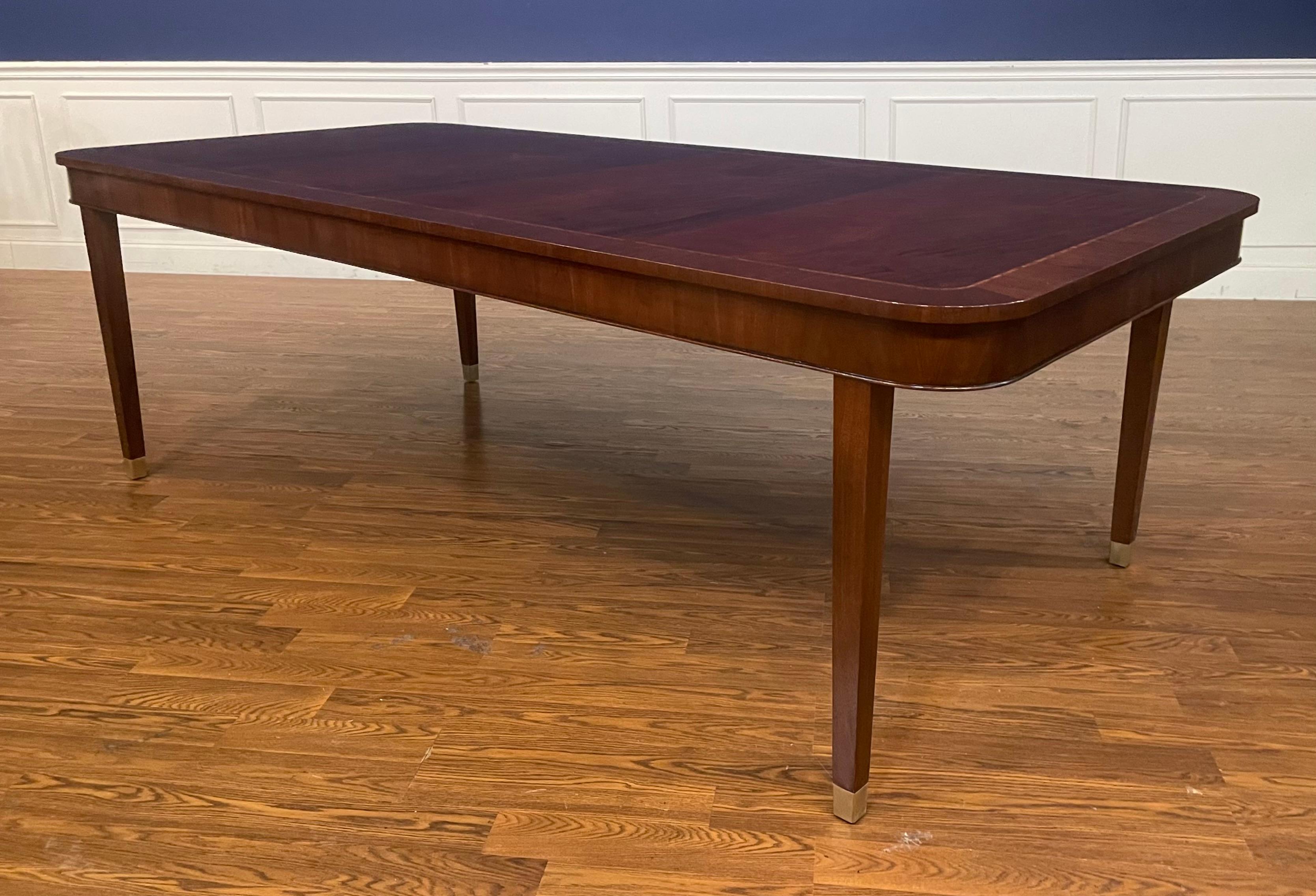 Hepplewhite Style Mahogany Four Leg Dining Table - Made-To-Order  For Sale 6