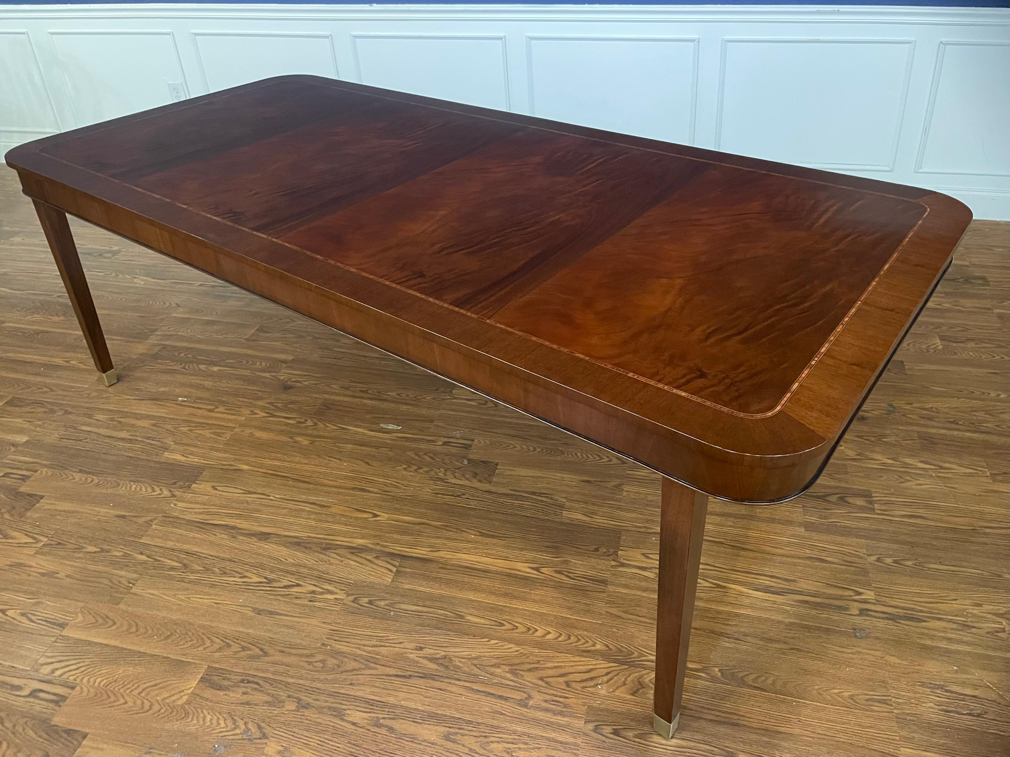 Hepplewhite Style Mahogany Four Leg Dining Table - Made-To-Order  For Sale 8