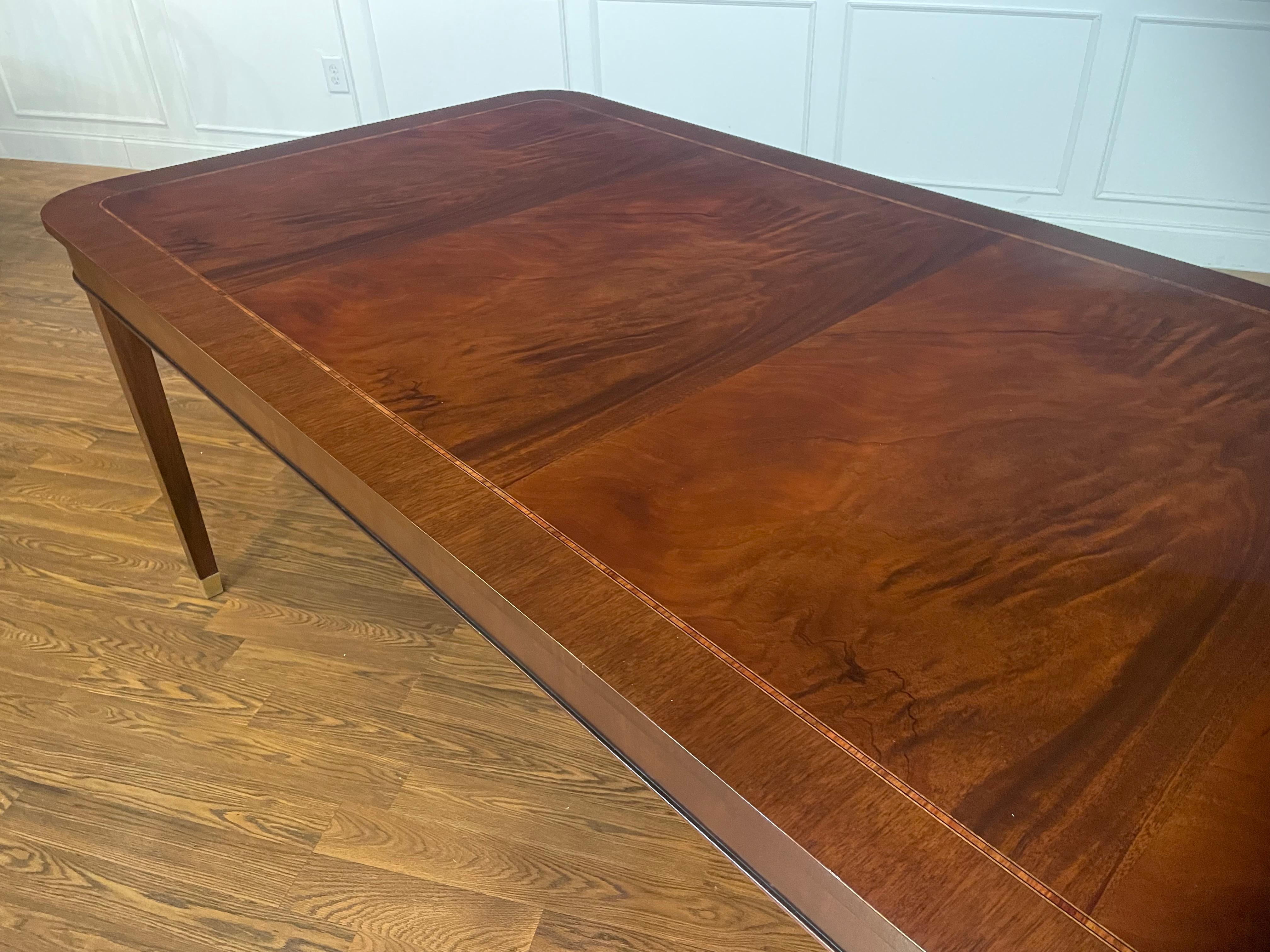 Hepplewhite Style Mahogany Four Leg Dining Table - Made-To-Order  For Sale 4
