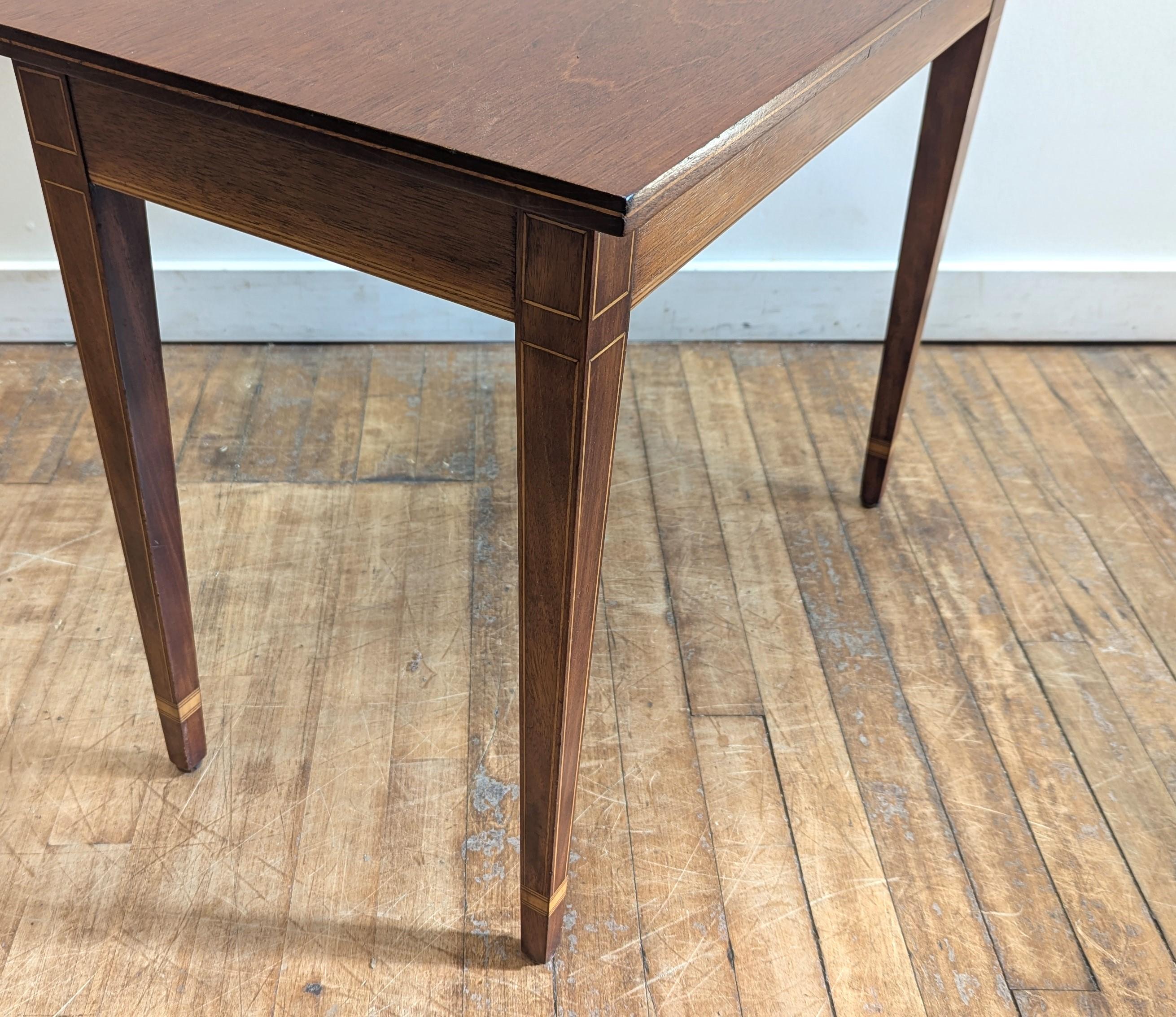 Hepplewhite Style Mahogany Side Table For Sale 6