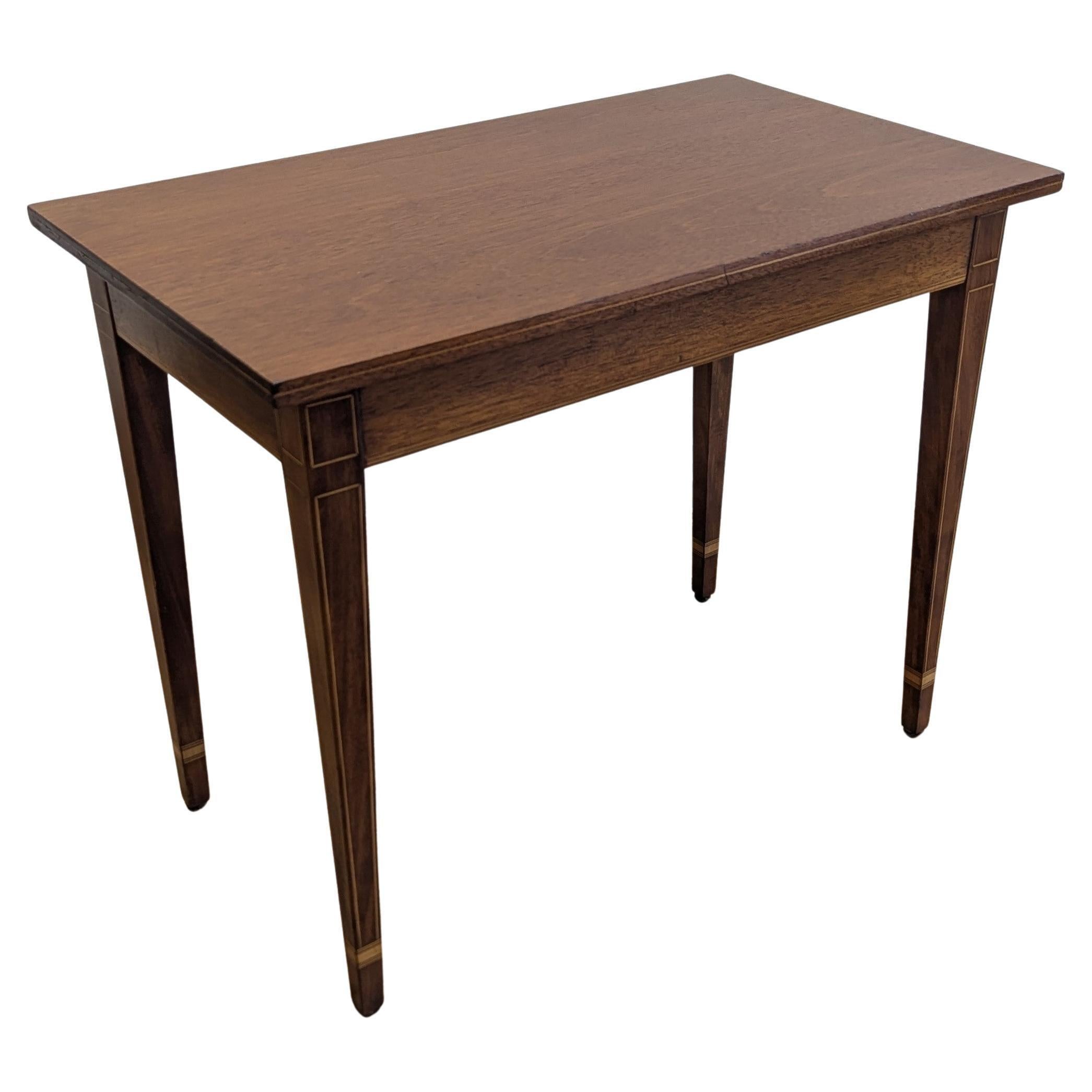 Inlay Hepplewhite Style Mahogany Side Table For Sale