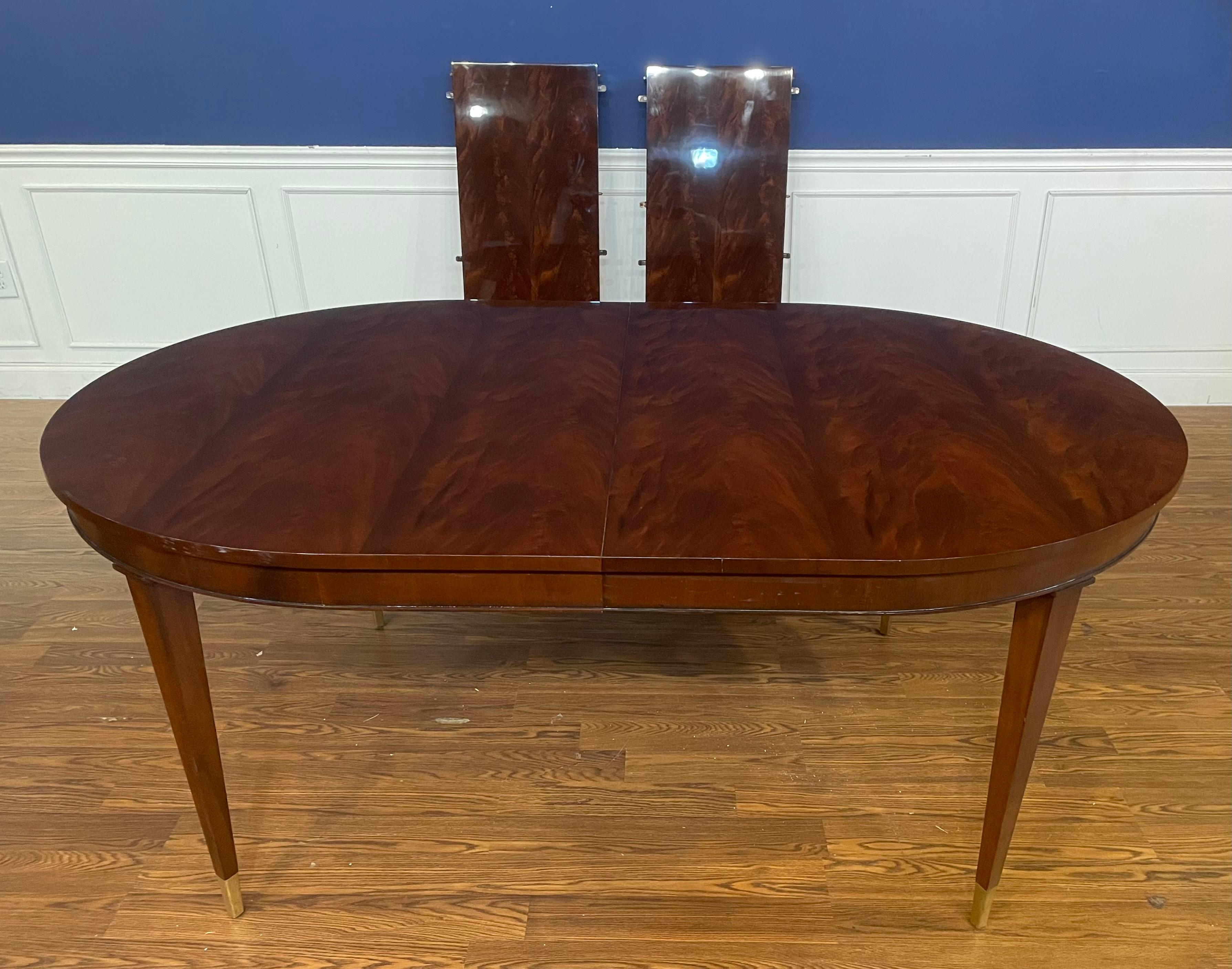 Hepplewhite Style Oval Mahogany Dining Table by Leighton Hall - Showroom Sample For Sale 5
