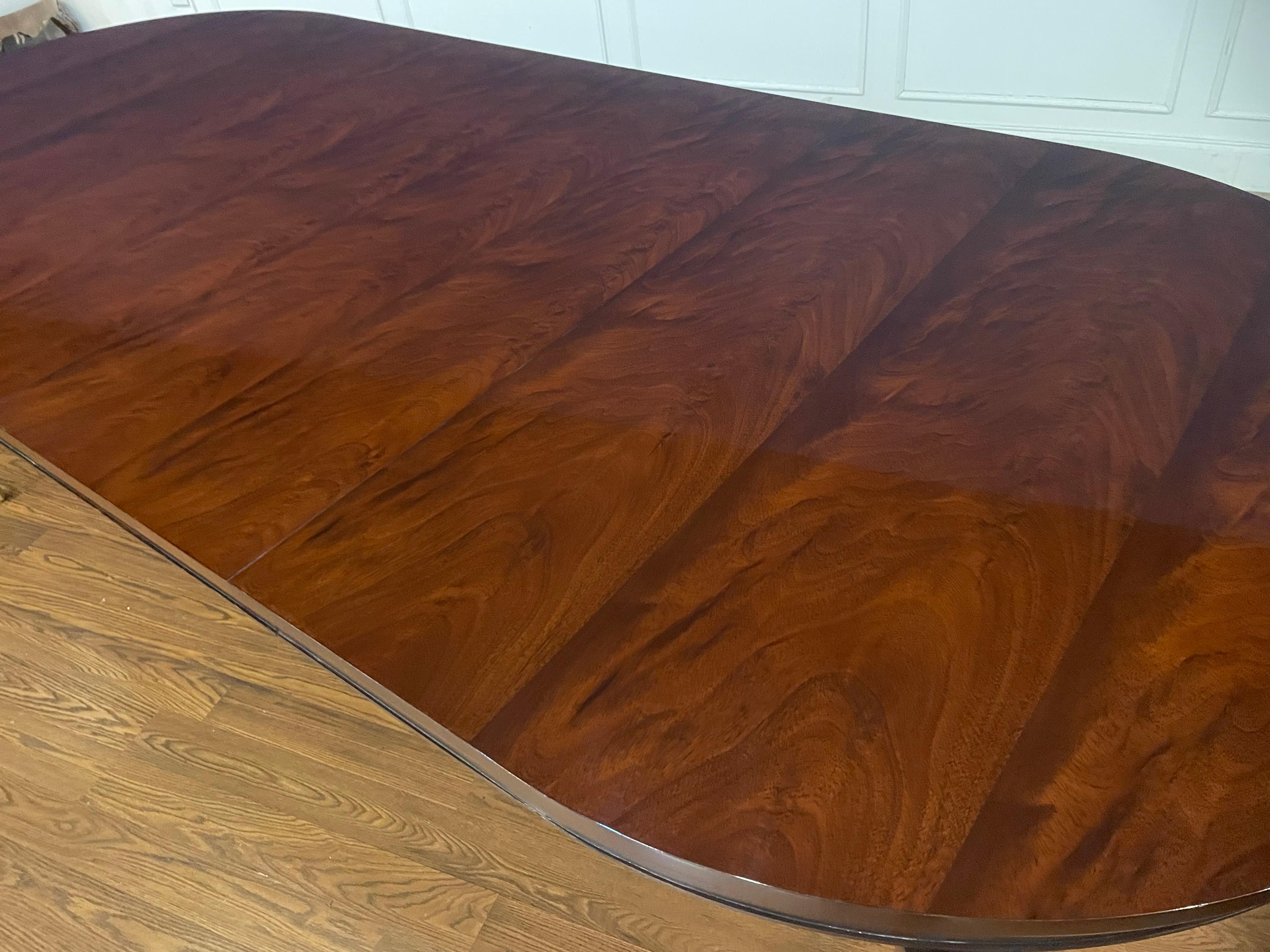 American Hepplewhite Style Oval Mahogany Dining Table by Leighton Hall - Showroom Sample For Sale