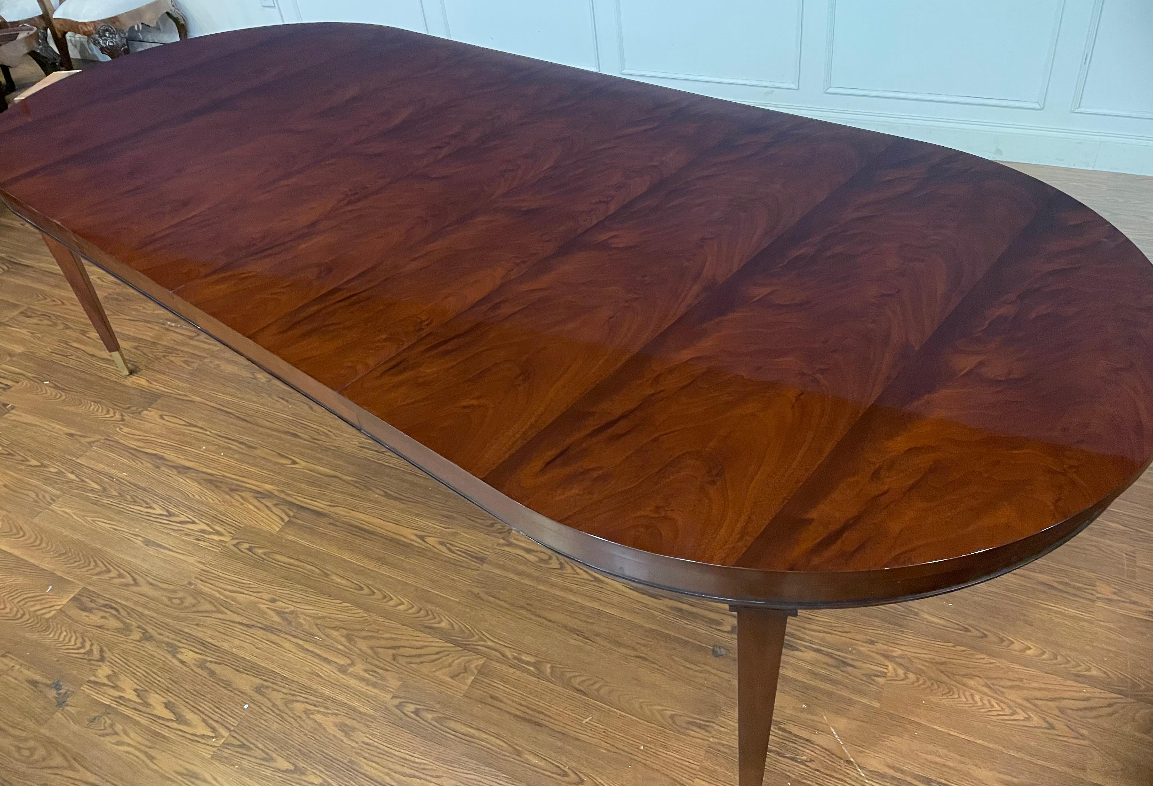 Contemporary Hepplewhite Style Oval Mahogany Dining Table by Leighton Hall - Showroom Sample For Sale