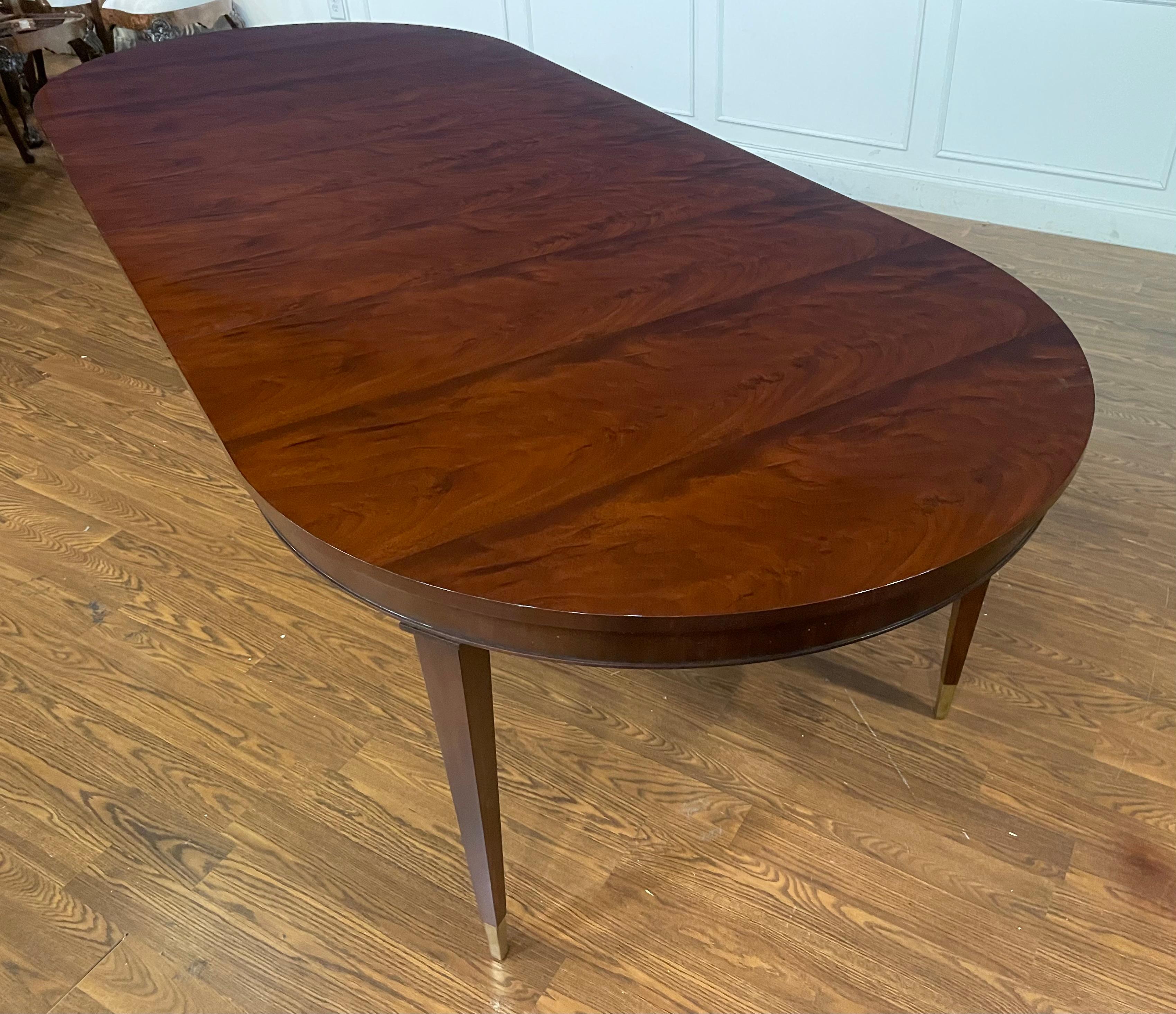 Hepplewhite Style Oval Mahogany Dining Table by Leighton Hall - Showroom Sample For Sale 1