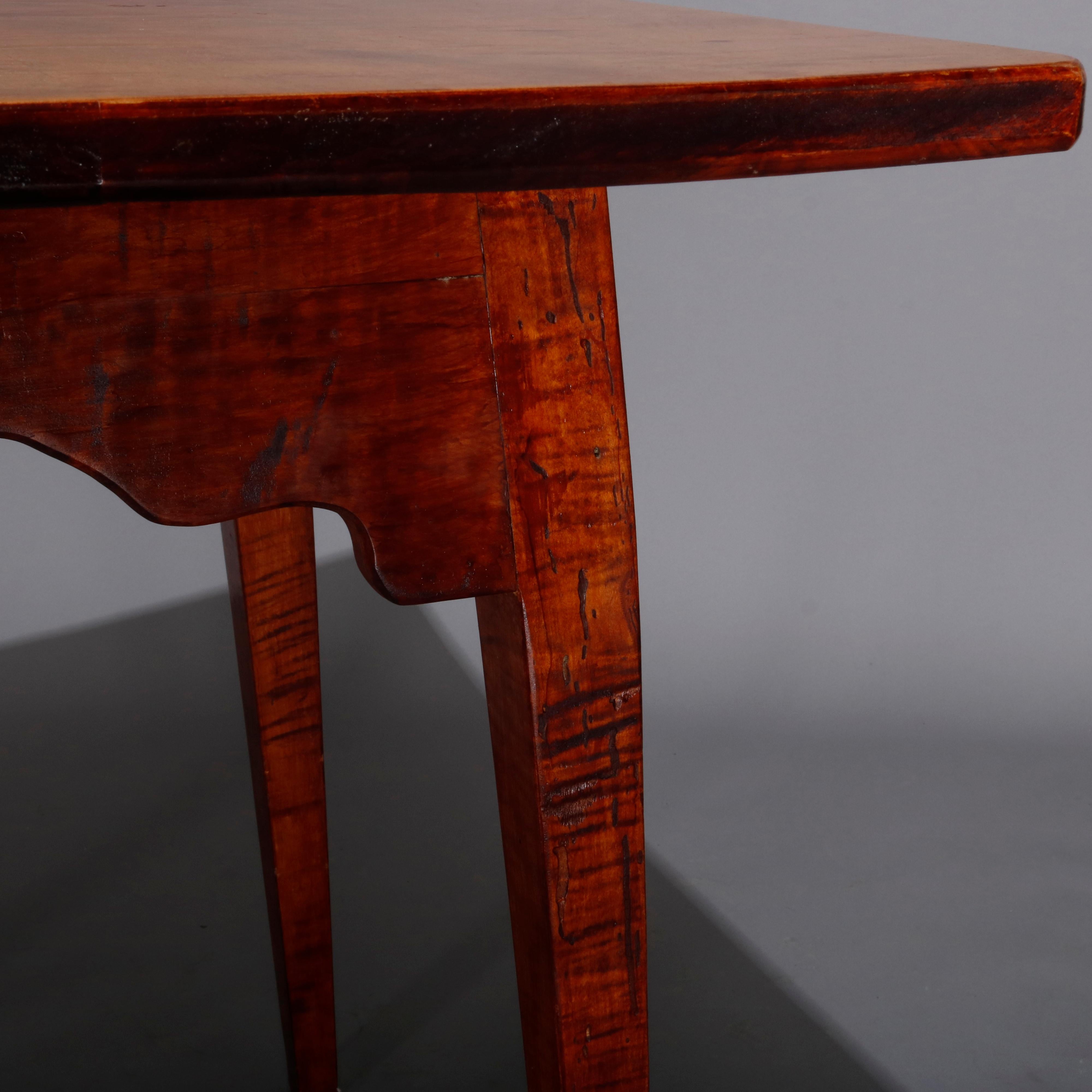 Hepplewhite Style Tiger and Birds Eye Maple Work Table, 20th Century 1
