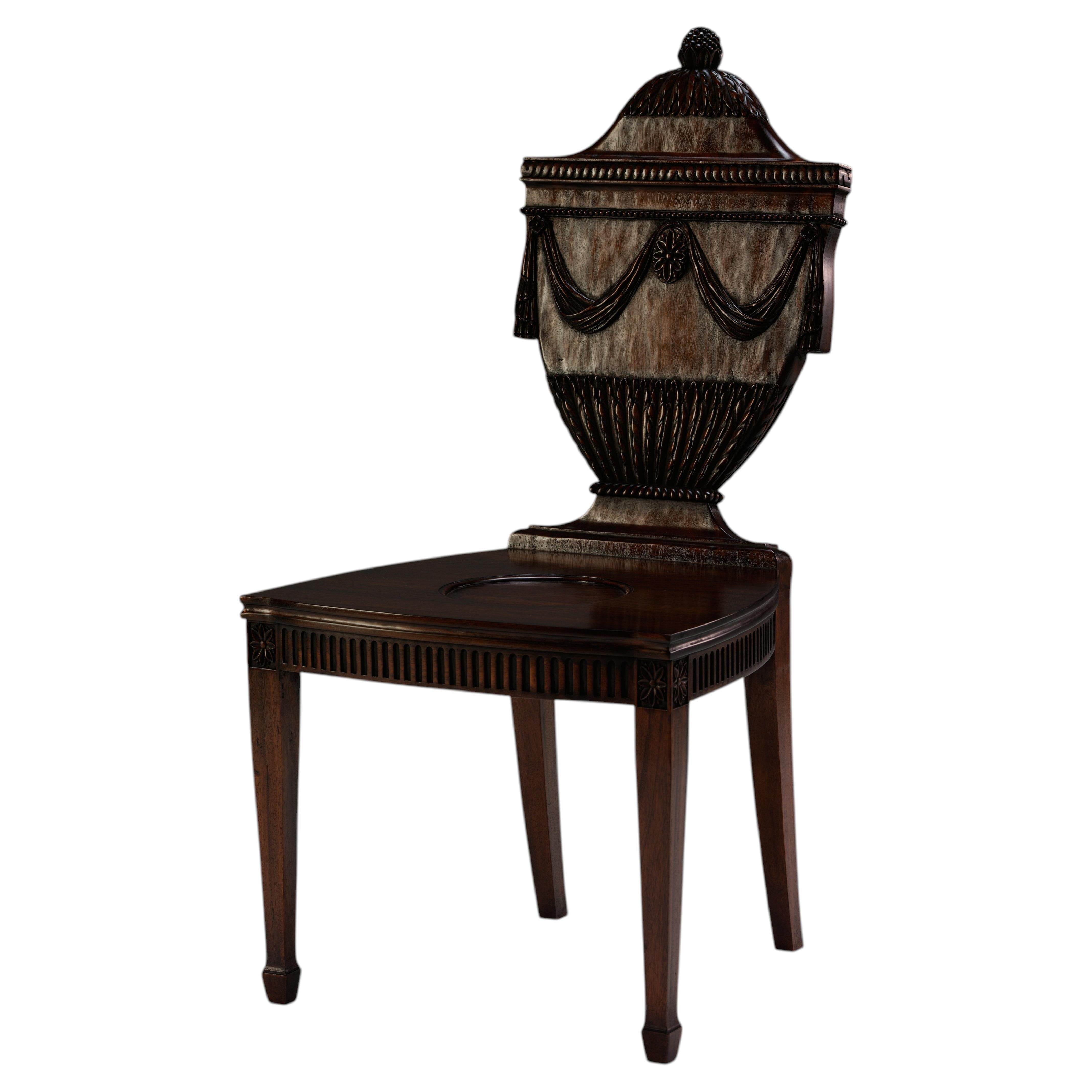 Hepplewhite Swag Hall Chair