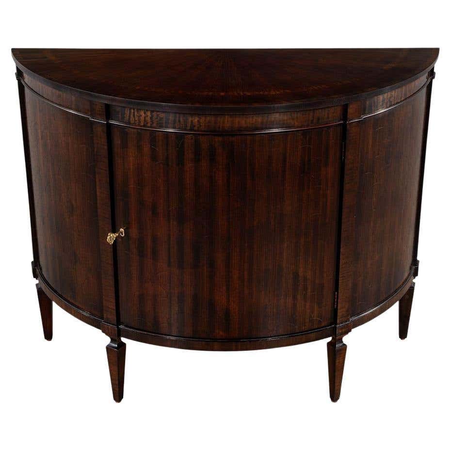Hepplewhite Zebrano Demi Lune Commode Chest at 1stDibs | vintage ...
