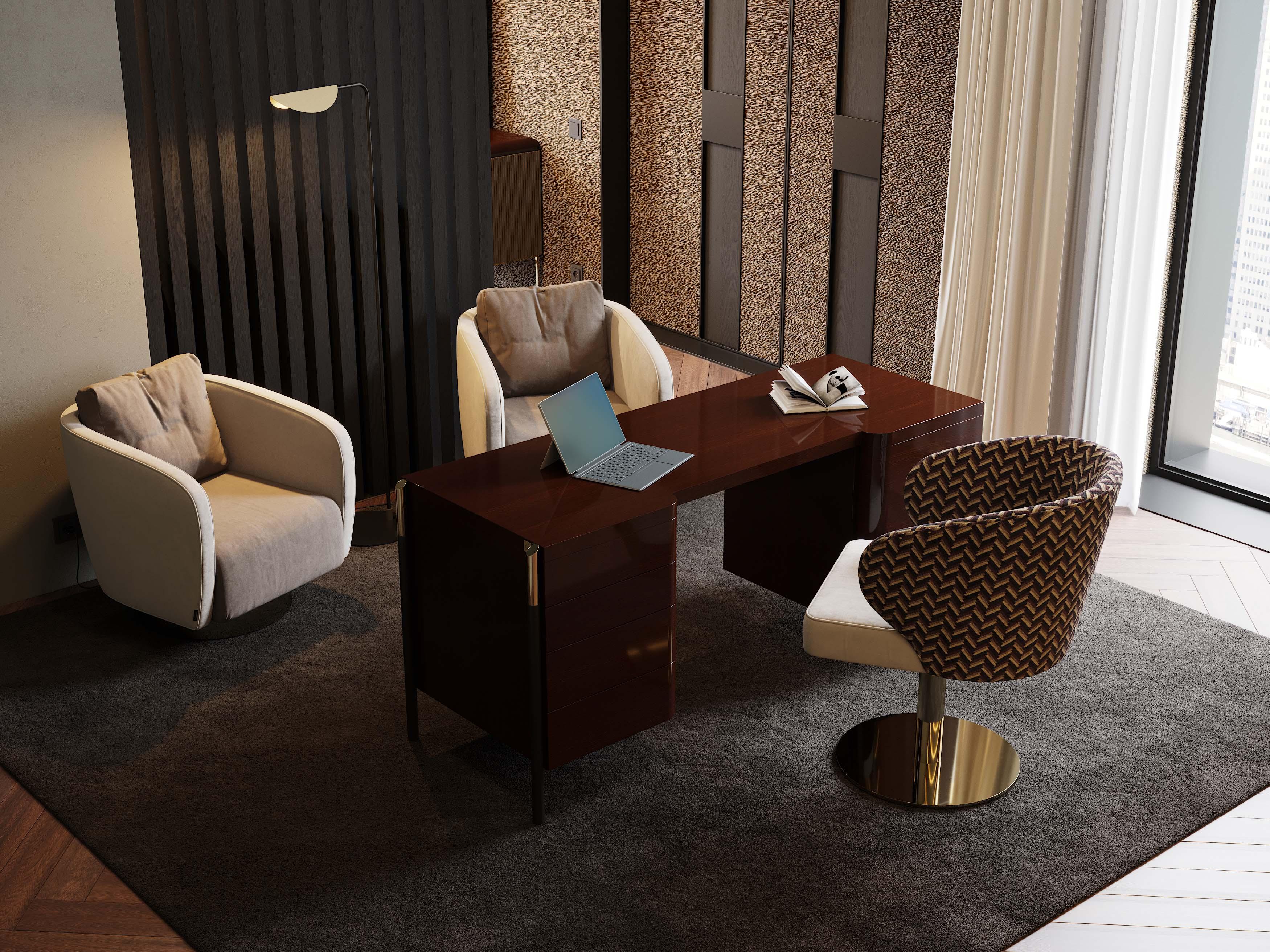 Ihr Sessel im Art-déco-Stil aus Holz und Textilien, handgefertigt von Stylish Club im Angebot 1