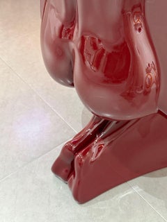 Chaise HER, finition brillante RAL3005 rouge vin - Casamania par Fabio Novembre