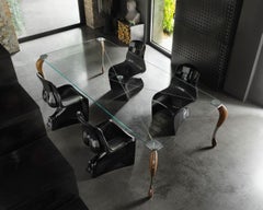 En stock Silla HER Acabado Brillante RAL9011 Negro - Casamania By Fabio Novembre