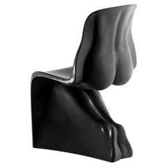 Ihr Stuhl mit glänzender Oberfläche RAL9011 Schwarz - Casamania von Fabio Novembre