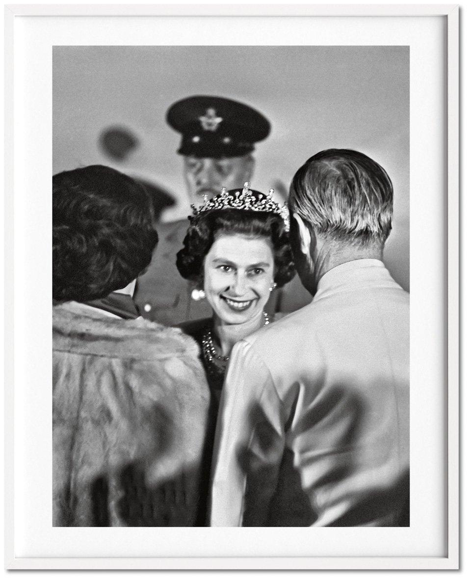 Contemporary Her Majesty, Vivienne Westwood Ed, Black & White Harry Benson Print ‘Greeting’