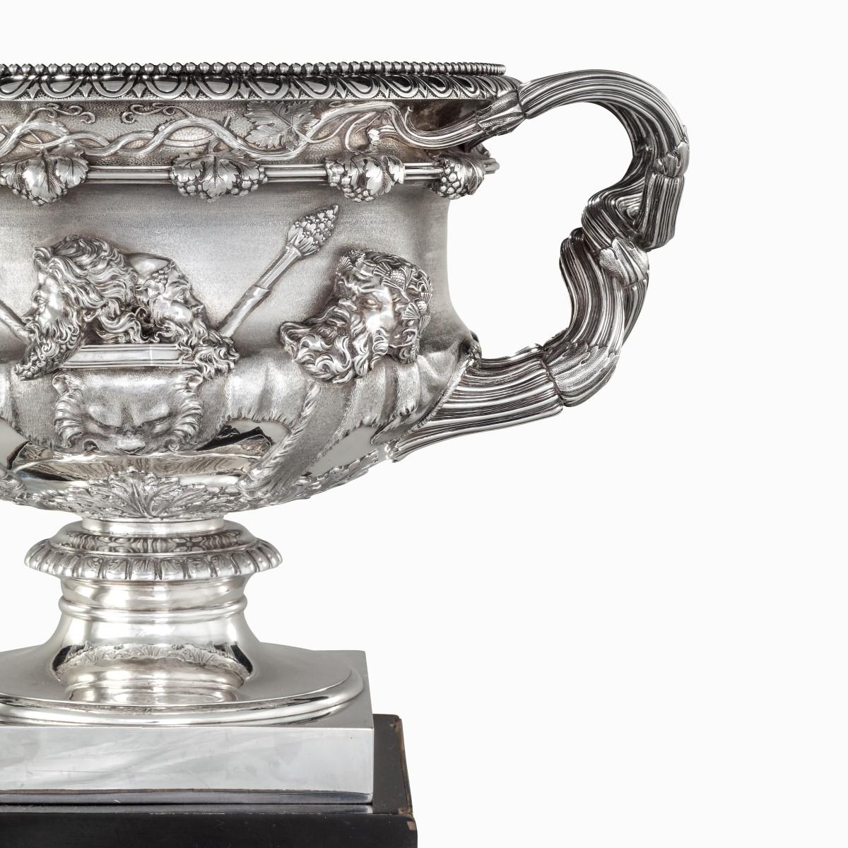 silver trophy vase