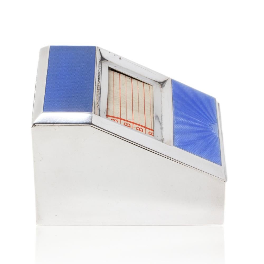 20ième siècle Her Majesty's Yacht Britannia Asprey Silver and Enamel Telephone Index (Répertoire téléphonique en argent et en émail) en vente