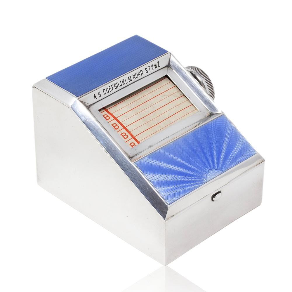 Argent Her Majesty's Yacht Britannia Asprey Silver and Enamel Telephone Index (Répertoire téléphonique en argent et en émail) en vente