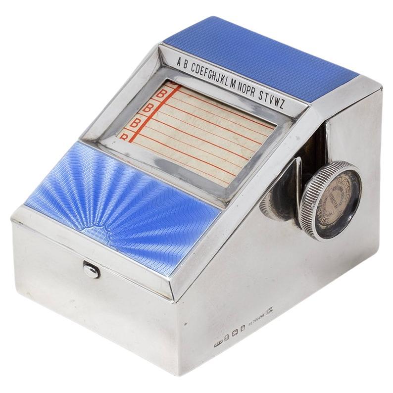 Her Majesty's Yacht Britannia Asprey Silver and Enamel Telephone Index (Répertoire téléphonique en argent et en émail) en vente