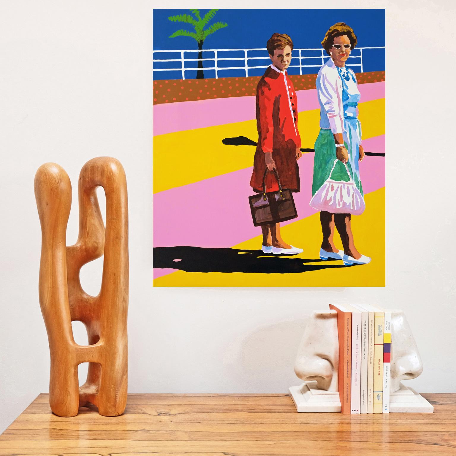 Modern 'Her Mother's Shadow' Portrait Painting by Alan Fears Pop Art For Sale
