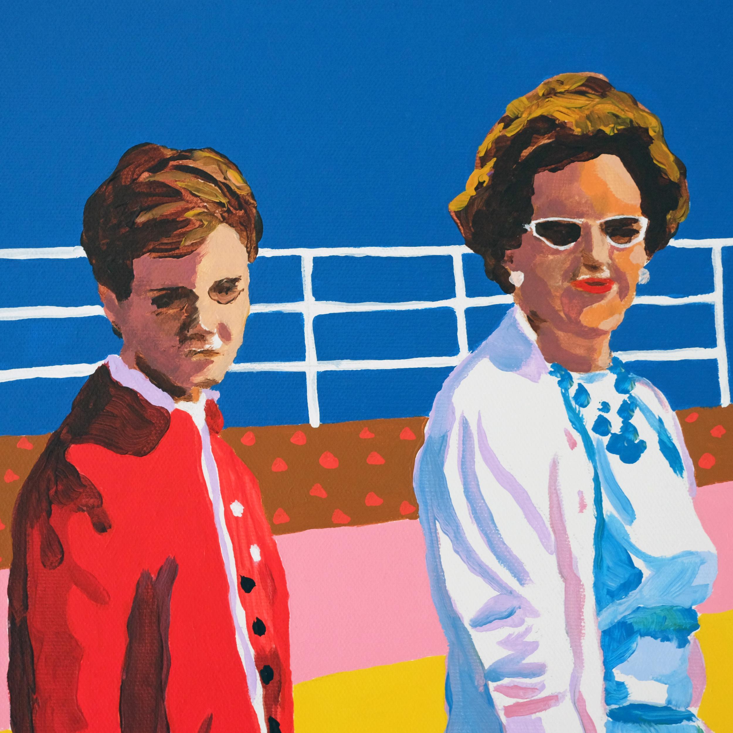 'Her Mother's Shadow' Portrait Painting by Alan Fears Pop Art In New Condition For Sale In Nottingham, Nottinghamshire