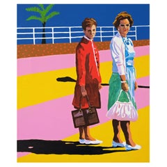 'Her Mother's Shadow' Portrait Painting by Alan Fears Pop Art