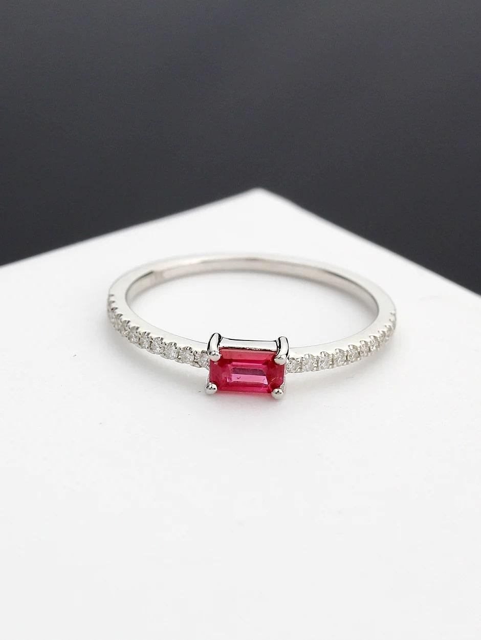 For Sale:  Hera Baguette Firey-1 Ruby Ring 2