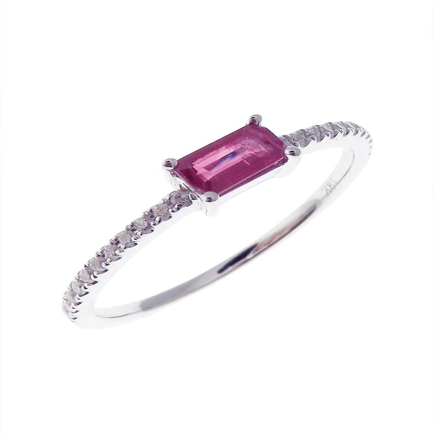 For Sale:  Hera Baguette Firey-1 Ruby Ring 4